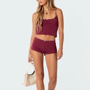 BRAND NEW!! Edikted Monroe Micro Shorts and Tank Top Set. Size XS. Never worn.